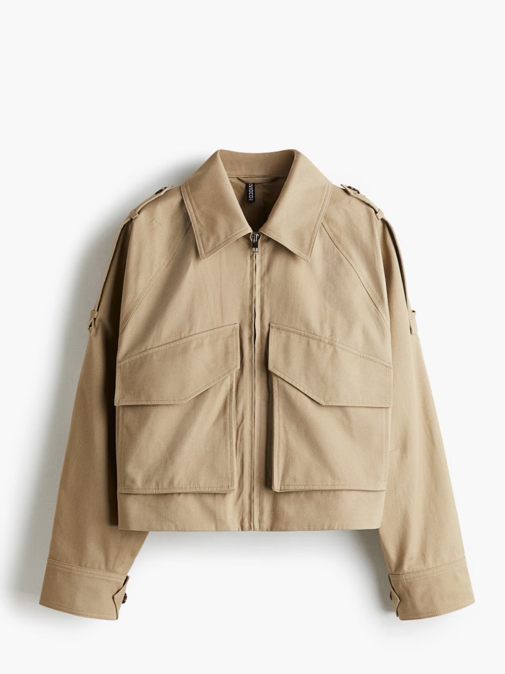 H&M Cotton Cargo Jacket - Tan